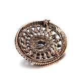 Antique Brooch<br> Rhinestone Medallion