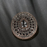 Antique Brooch<br> Rhinestone Medallion