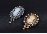 Cameo Brooch<br> Amber Retro