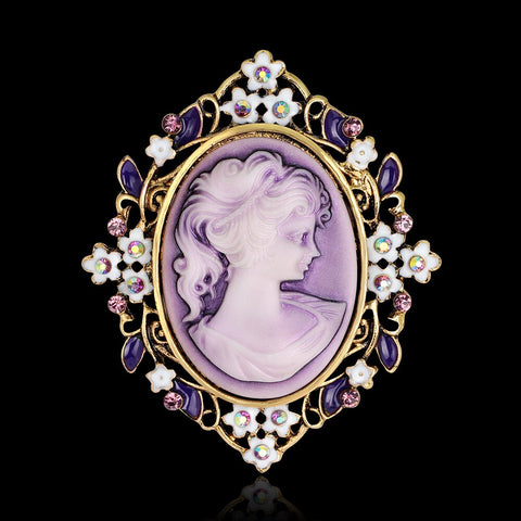 Cameo Brooch<br> Lilac