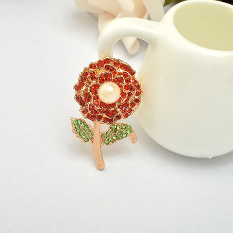 Poppy Flower Brooch<br> Young Shoot