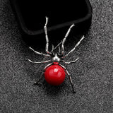 Spider Brooch<br> Scarlet
