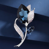 Flower Brooch<br> Rose Crystal