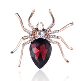 broche araignée grenat