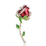 Broche fleur rose millésime