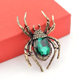 Spider Brooch<br> Jade Crystal