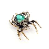 Spider Brooch<br> Jade Crystal