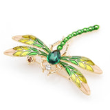 Dragonfly Brooch<br> Crystal Green
