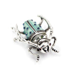 Scarab Brooch<br> Antique Green