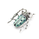 Broche Scarabée Vert Antique