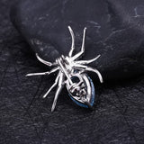 Spider Brooch<br> Azure Topaz