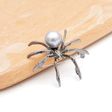 Spider Brooch<br> Silver Metal