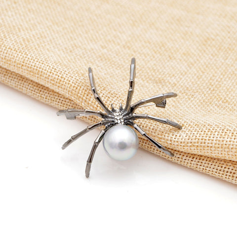 Spider Brooch<br> Silver Metal