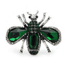 Broche Abeille Crystal Vert Émeraude