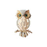 Broche Hibou Blanche Perlée