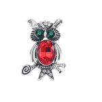Broche Hibou Yeux Verts