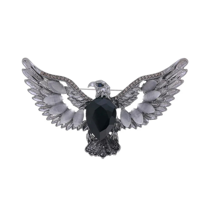 Broche Phoenix Cristal Argentée