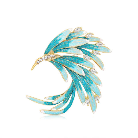 Broche Phoenix Fantaisie bleu