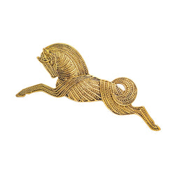 Broche cheval vintage argentée