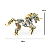 Broche Cheval <br> Strass Colorés