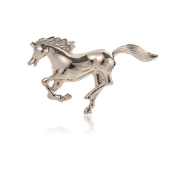 Broche cheval au galop dorée