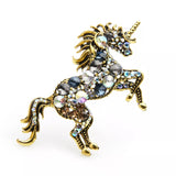 Broche Cheval <br> Strass Colorés