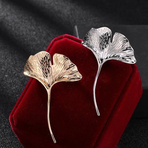 Broche Feuille de Ginkgo