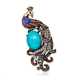 Broche Paon Vintage