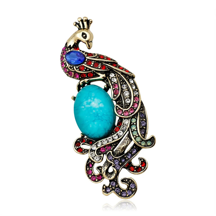 Broche Paon Vintage