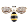 Broche Abeille Dorée Vive et Noire