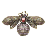 Broche Abeille Incrustation Éclatante