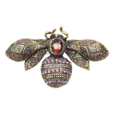 Broche Abeille Incrustation Éclatante