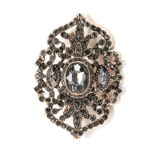 Broche Ancienne Argentée - Bijou Vintage Avec Initiales C T F - Occasion