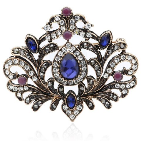 broche-ancienne-art-nouveau-bleu