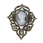 Broche ancienne camée argent