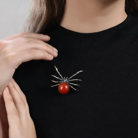 Broche Araignée <br>Écarlate