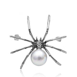 broche araignée métal argenté