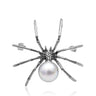 broche araignée métal argenté