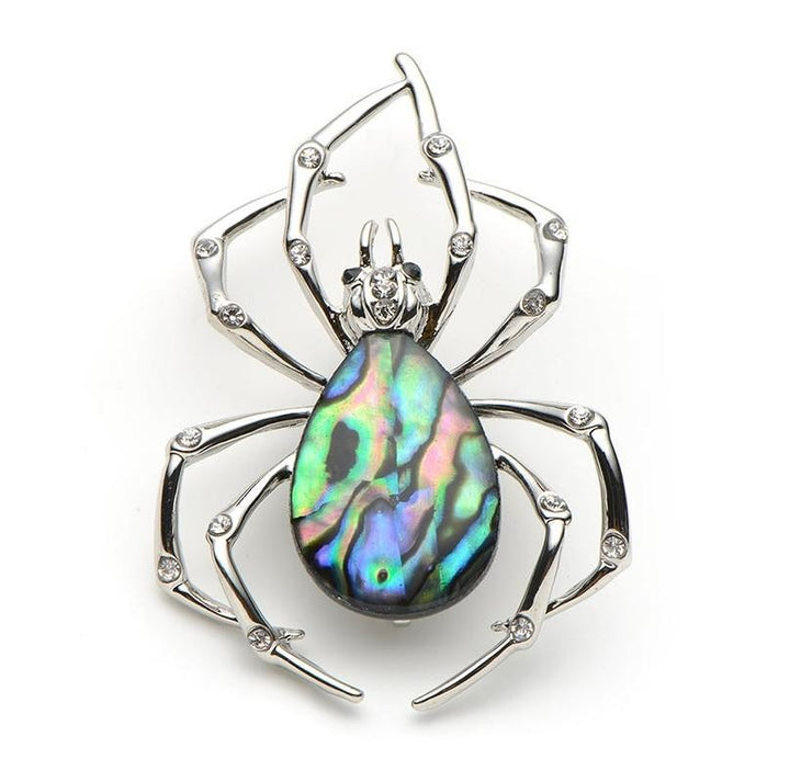 broche araignée reflets polychromes