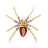 Broche Araignée Rouge & Or