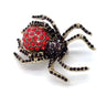 Broche Araignée Veuve Noire et Rouge