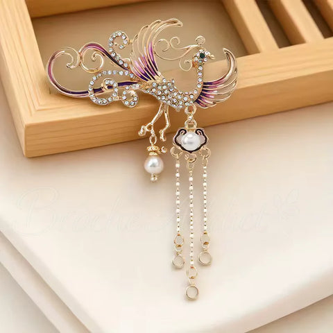 Broche Phoenix Dorée