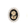 Broche Camée Miroir d'Argent