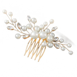 Broche Cheveux Perle Dorée