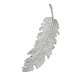 broche cheveux plume argentee