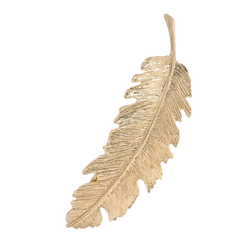 broche cheveux plume doree