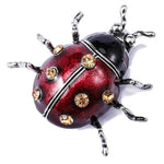 Broche Coccinelle Rouge Cuivré