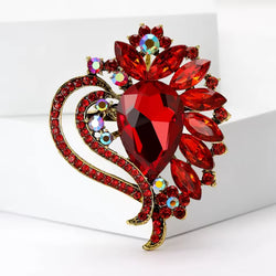 Broche coeur passion ardente