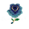 Broche Fleur Bleu Cristal