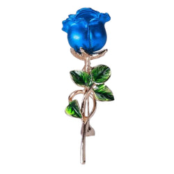 Broche Fleur Rose Saphir
